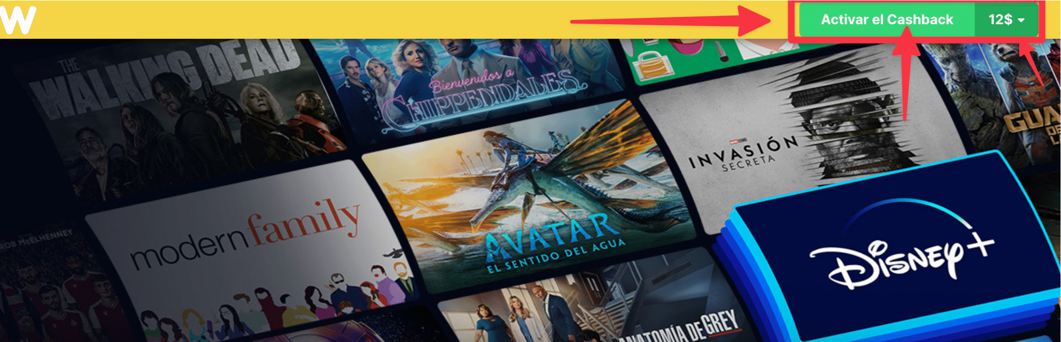 Código descuento Disney+ 5,99€ menos + Cashback | válido en Junio 2024