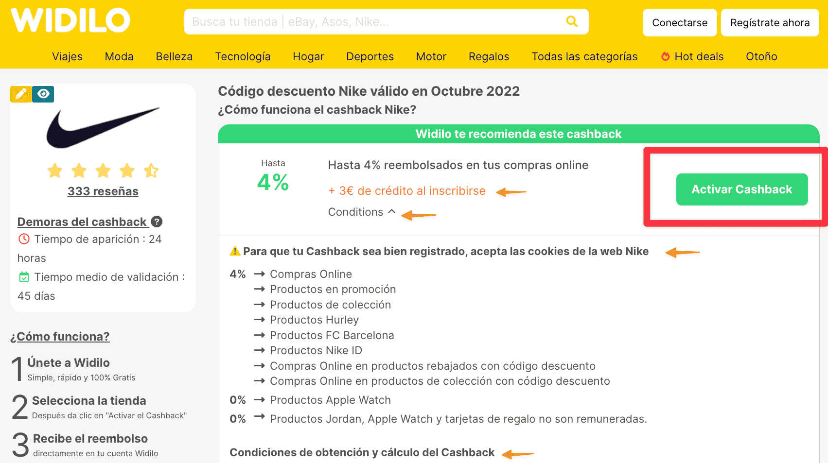 Cupones hot sale nike usa